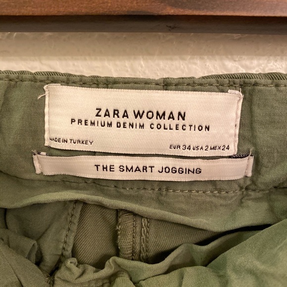 Zara Olive Green Joggers - Picture 9 of 15